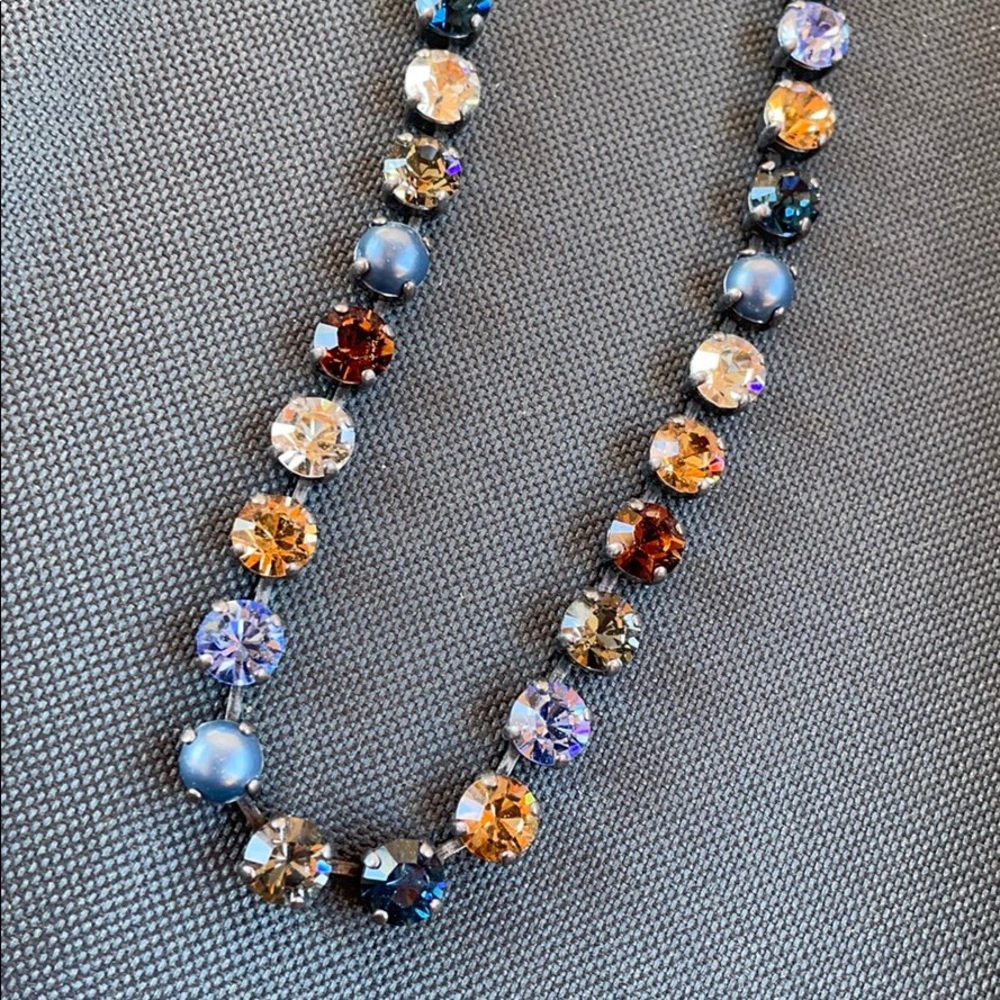 Sabina classic choker w/rustic sliver chain